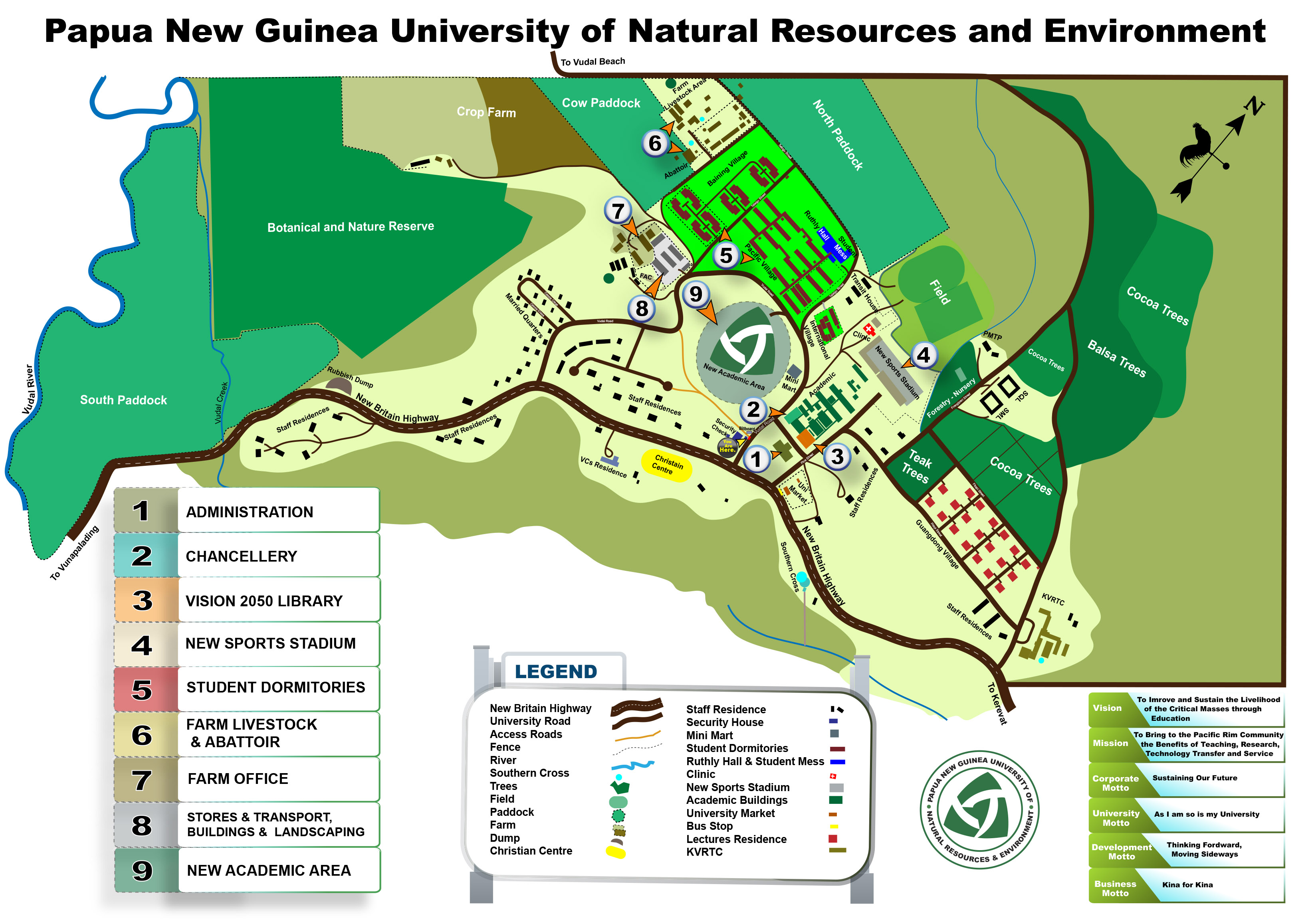 UNRE Campus Map
