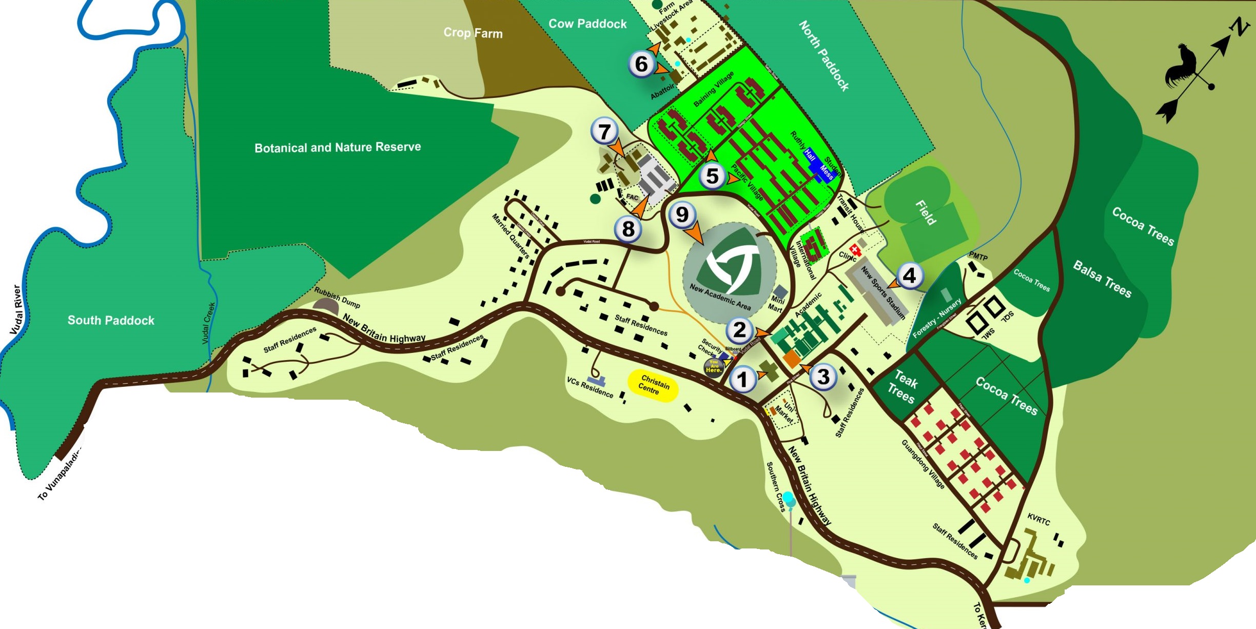 UNRE Campus Map